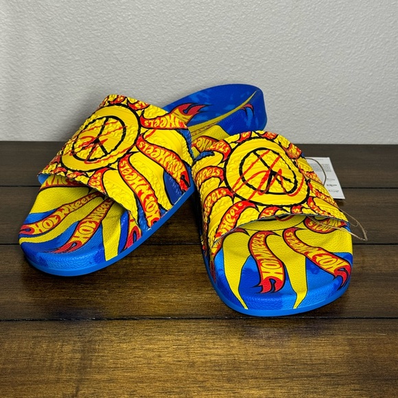 adidas Sean Wotherspoon Hot Wheels Adilette Flip Flops Slippers Slides Men - Picture 4 of 11